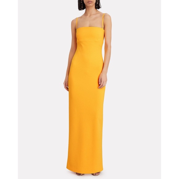Solace London Riley crepe knit maxi dress Yellow Size US 4